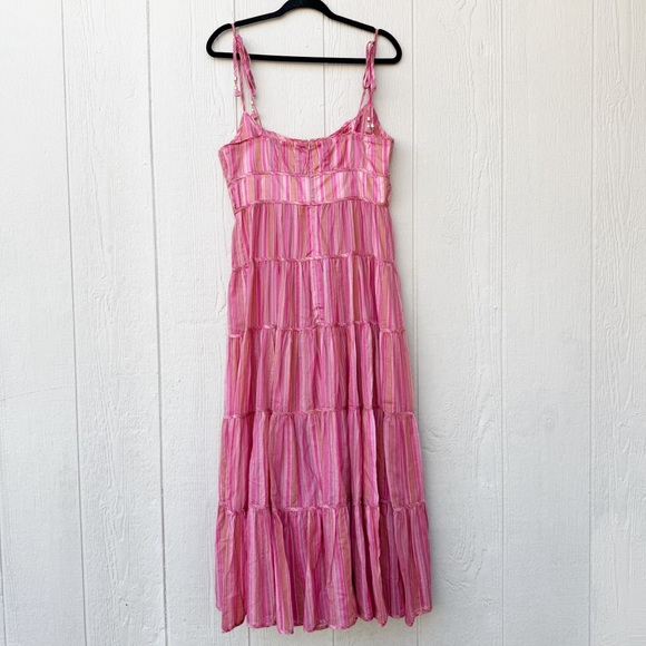Zimmermann Bonita Tie Shoulder Striped Cotton Sundress Size 10 - Picture 10 of 10